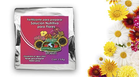 Solución Nutritiva para Flores de 1.5 Kilogramos para Preparar 1000 Litros